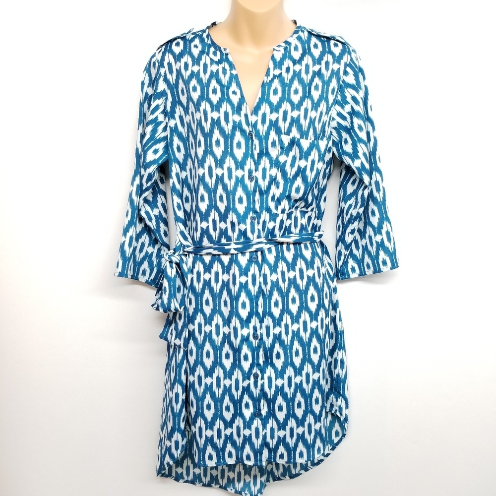 Anthropologie Maeve Ikat Shirt Dress XS - Picture 2 of 7